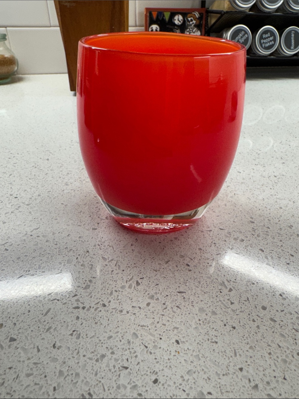 Red Glass Votive
